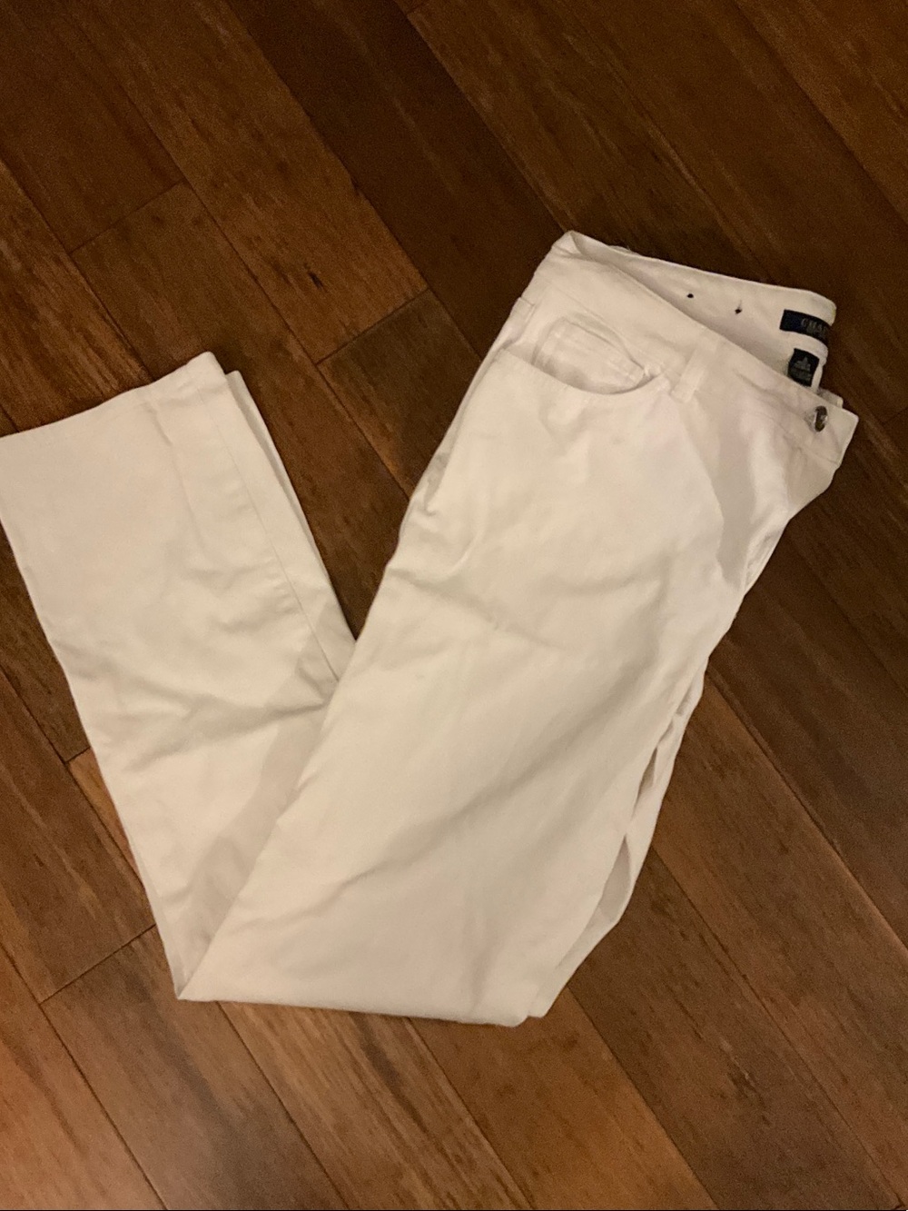 Chaps Women White Jeans Size 8